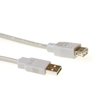 ACT USB2 Kabel A-A -  1,0 m skjøt A-A USB Skjøtekabel Grå